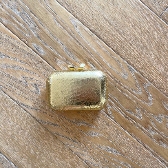 Kotur “Margot” minaudiare Clutch in Gold Snakeskin - Picture 3 of 5